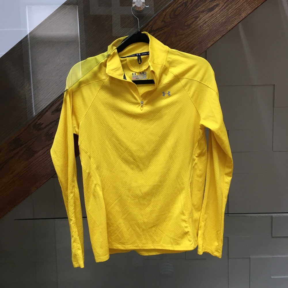 🌸3/$20 Bright yellow under armour  zip up